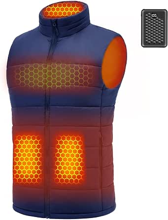 Wulcea Graphene Heated Vest for Men with 7.4V Fast Charge Battery