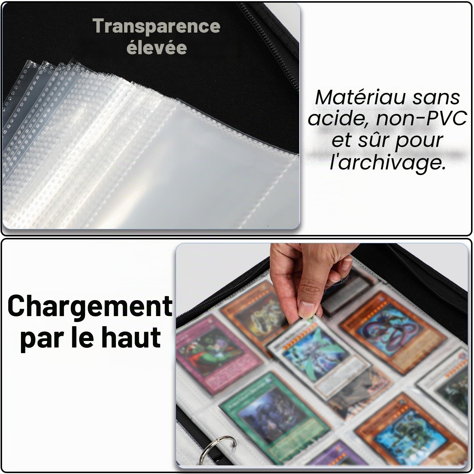 Classeur SV-1 pour cartes Lorcana et JCC – 990 pochettes, avec 55 pochettes en polypropylène
