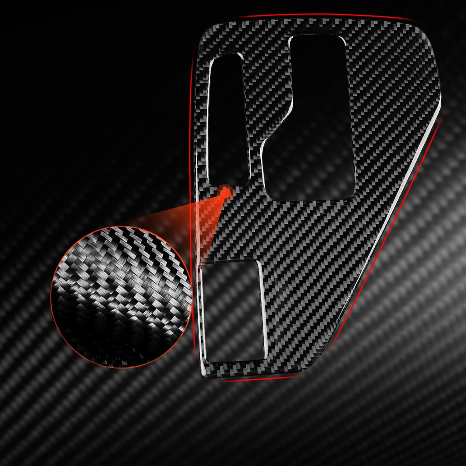 NVCNX Real Premium Carbon Fiber for Subaru Crosstrek/Impreza Accessories 2024-2026 2025 Car Center Console Gear Shift Panel Cover Interior Trim Thick Overlay Sticker Decal 1PC, Style B
