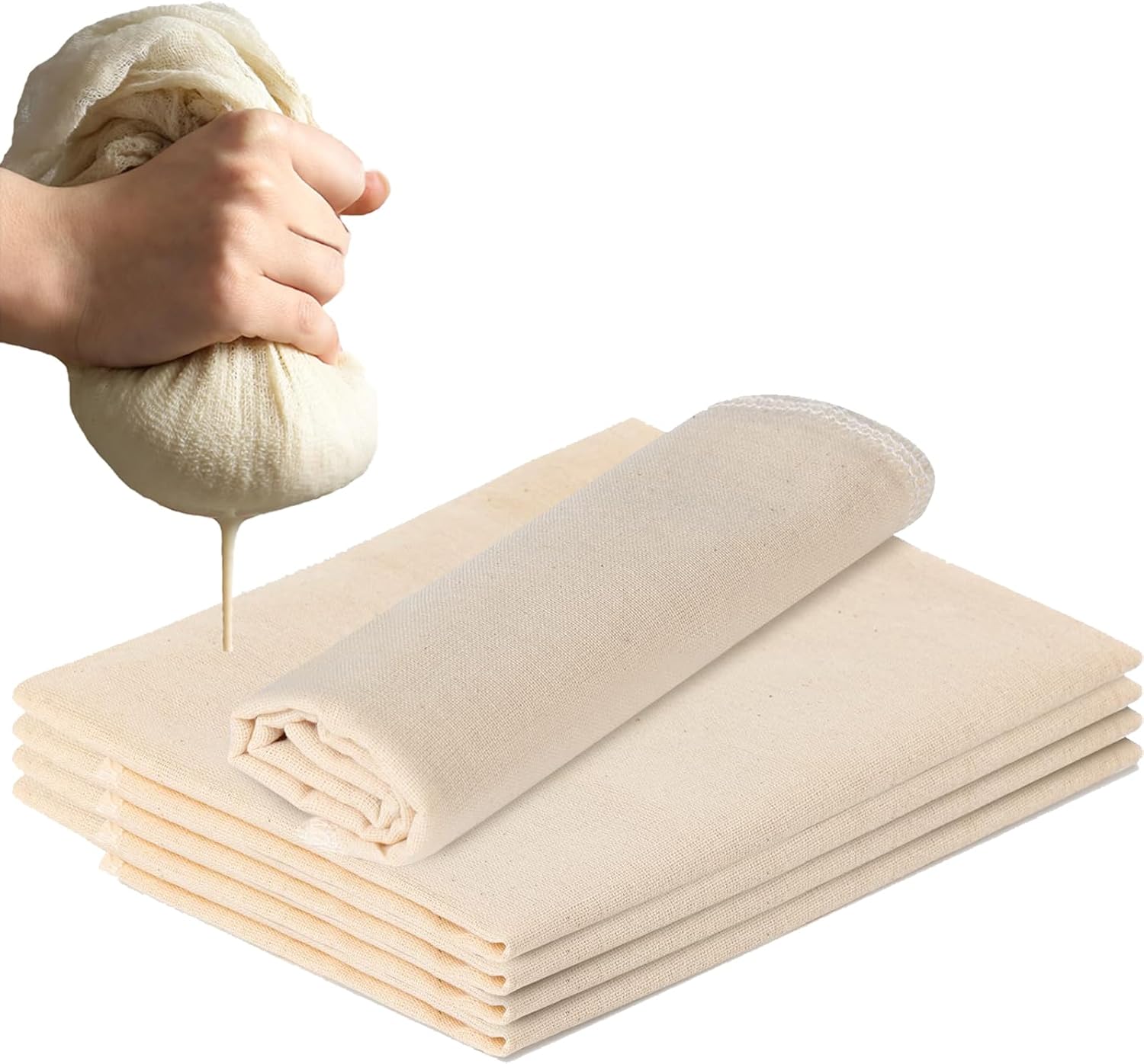 5PCS Cheese Cloths, Cheese Cloths for Straining, Muslin Cloths for
