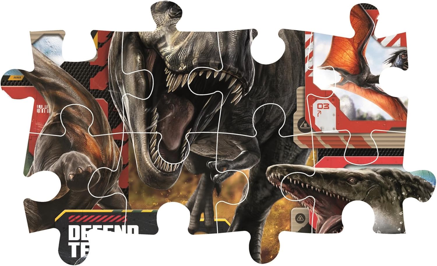 Clementoni Jurassic World Maxi Children's Puzzle 24 Pieces - 3 Years and Up - Dinosaur Board Game - Gift Idea
