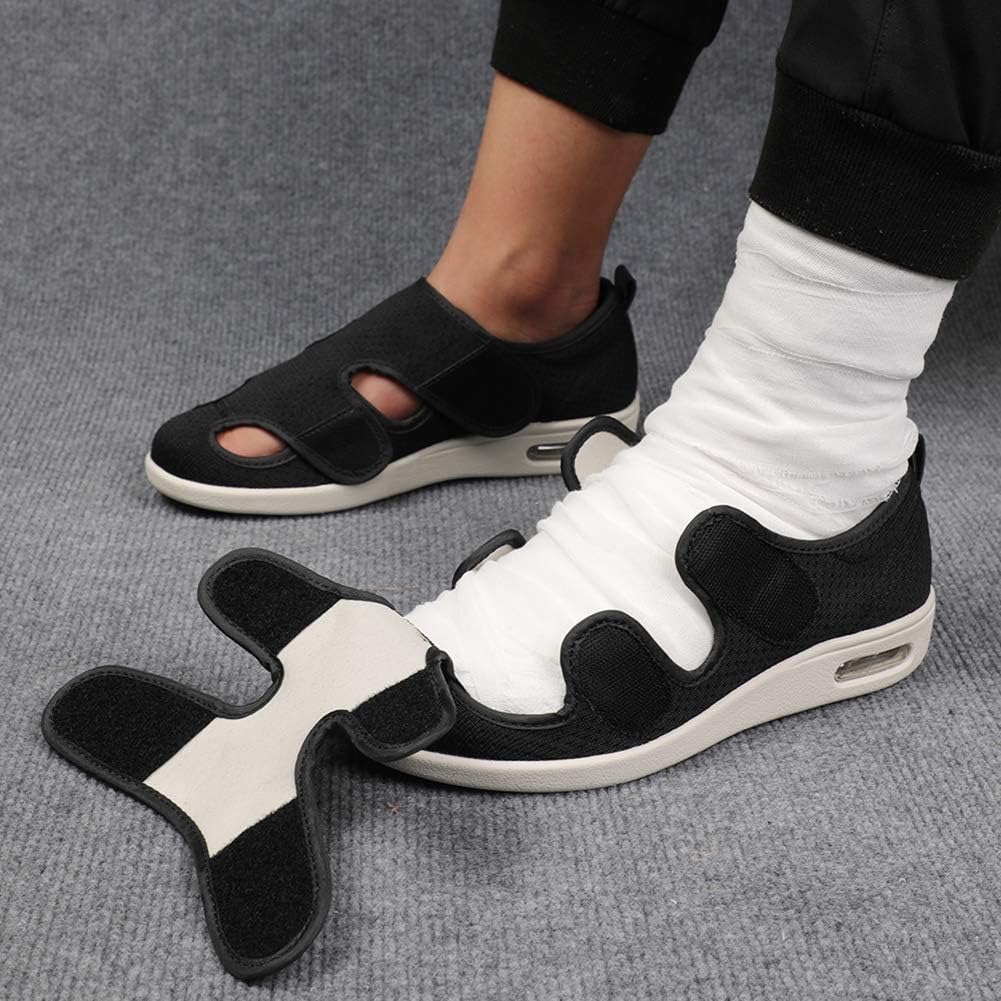 W&LESVAGO Diabetic Shoes for Women, Air Cushion Lightweight Comfy Sandals Walking Shoes for Elderly Swollen Feet Indoor/Outdoor