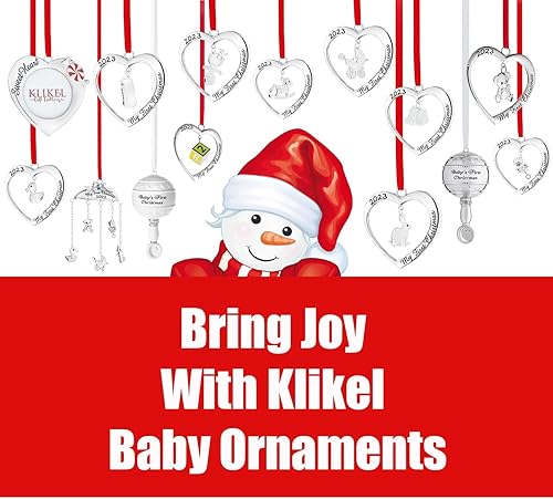 Miniatura 6 de Klikel Adorno de Navidad para bebé 2023  Adorno de primera Navidad de bebé de sonajero 3D blanco 2023  1er adorno de Navidad para bebé 2023  Adorno