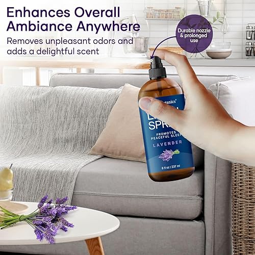 Miniatura 7 de Spray de lino lavanda de 8 onzas líquidas Refrescante de tela y almohada en aerosol para ropa de cama, sábanas y habitaciones Soothing Room Mist