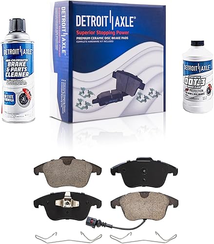 Miniatura 37 de Detroit Axle - Kit de Freno para Ford Focus 2000-2004, Pastillas de Freno Delanteras Cerámicas Traseras Semimetálicas 2001 2002 2003 Reemplazo