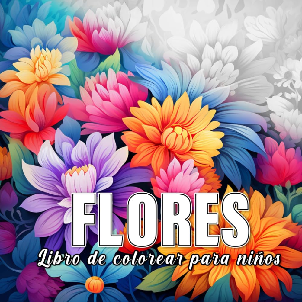 Flores: Libro de colorear para niños con 60 bocetos de flores. (Pequeña Naturaleza)