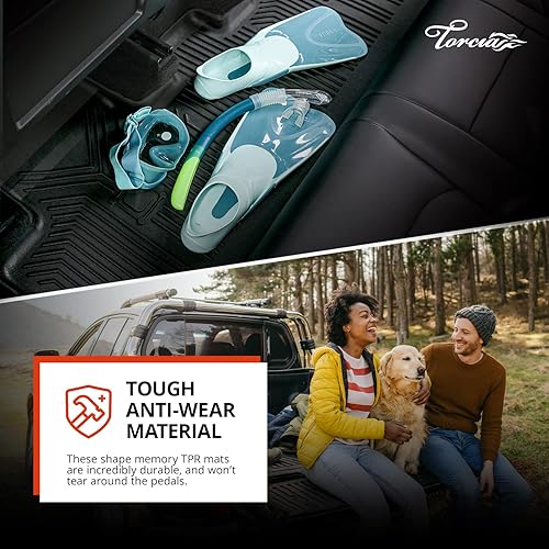 Miniatura 6 de Alfombrillas para todo tipo de clima compatibles con Ford F-150 Super Crew Cab 2015-2024 | Forro de fila delantera con picos de ultra alta densidad,