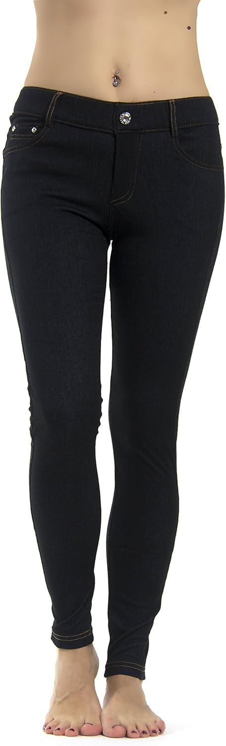 Prolific Health Women's Jean Look Jeggings Tights Slimming Many Colors Spandex Leggings Pants Capri S-XXXL - Image 2