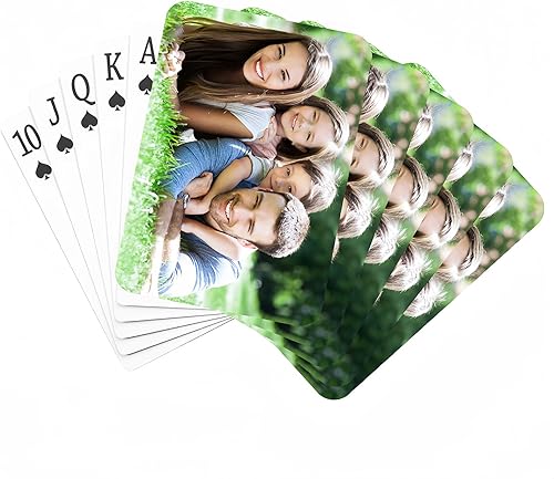 Baraja de cartas personalizada con fotologotipotexto, crea tu propia baraja de juegos de cartas únicos para graduación, boda, aniversario y fiesta
