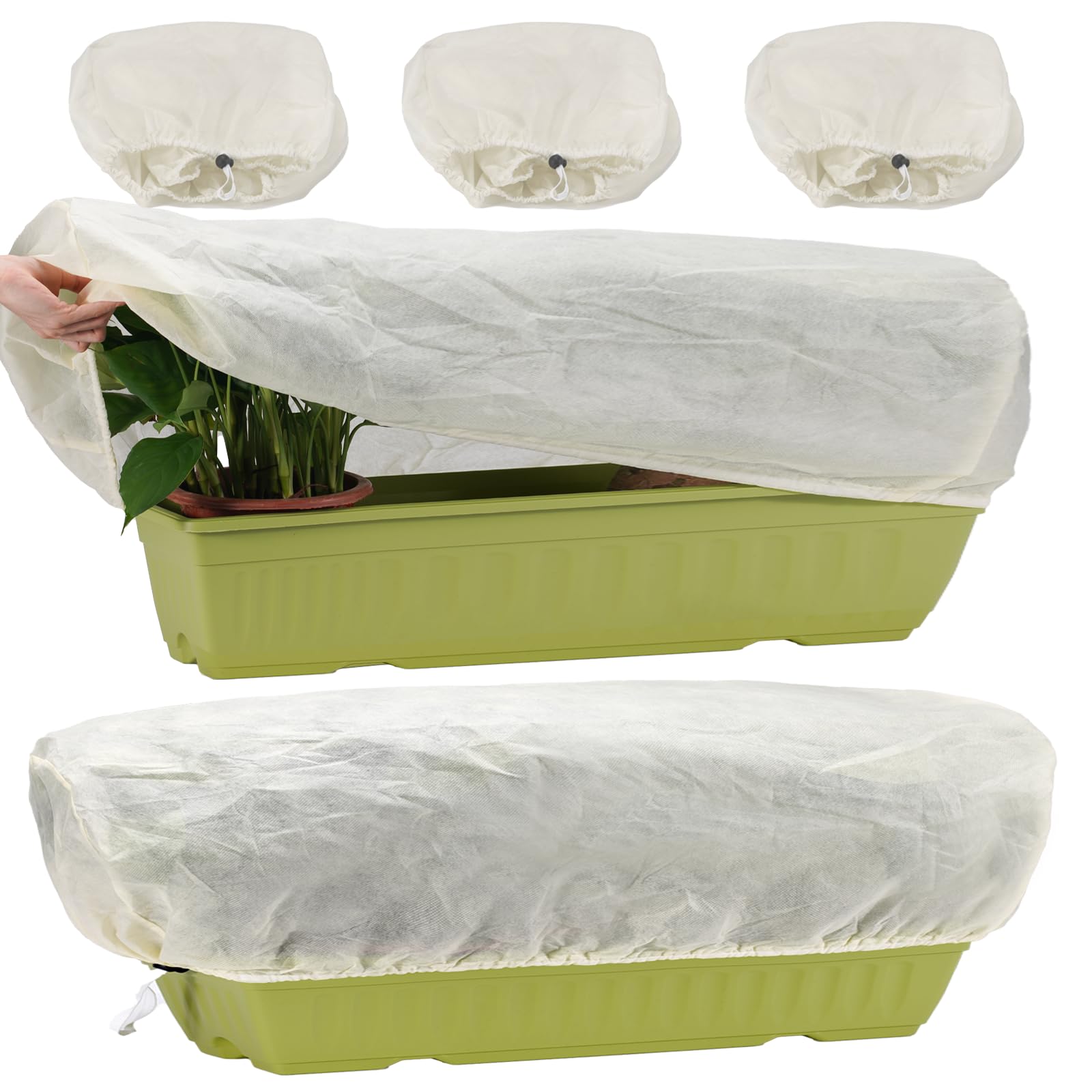 Lot De 2 Housses De Plantes Pour L'hiver - 80 X 120 Cm