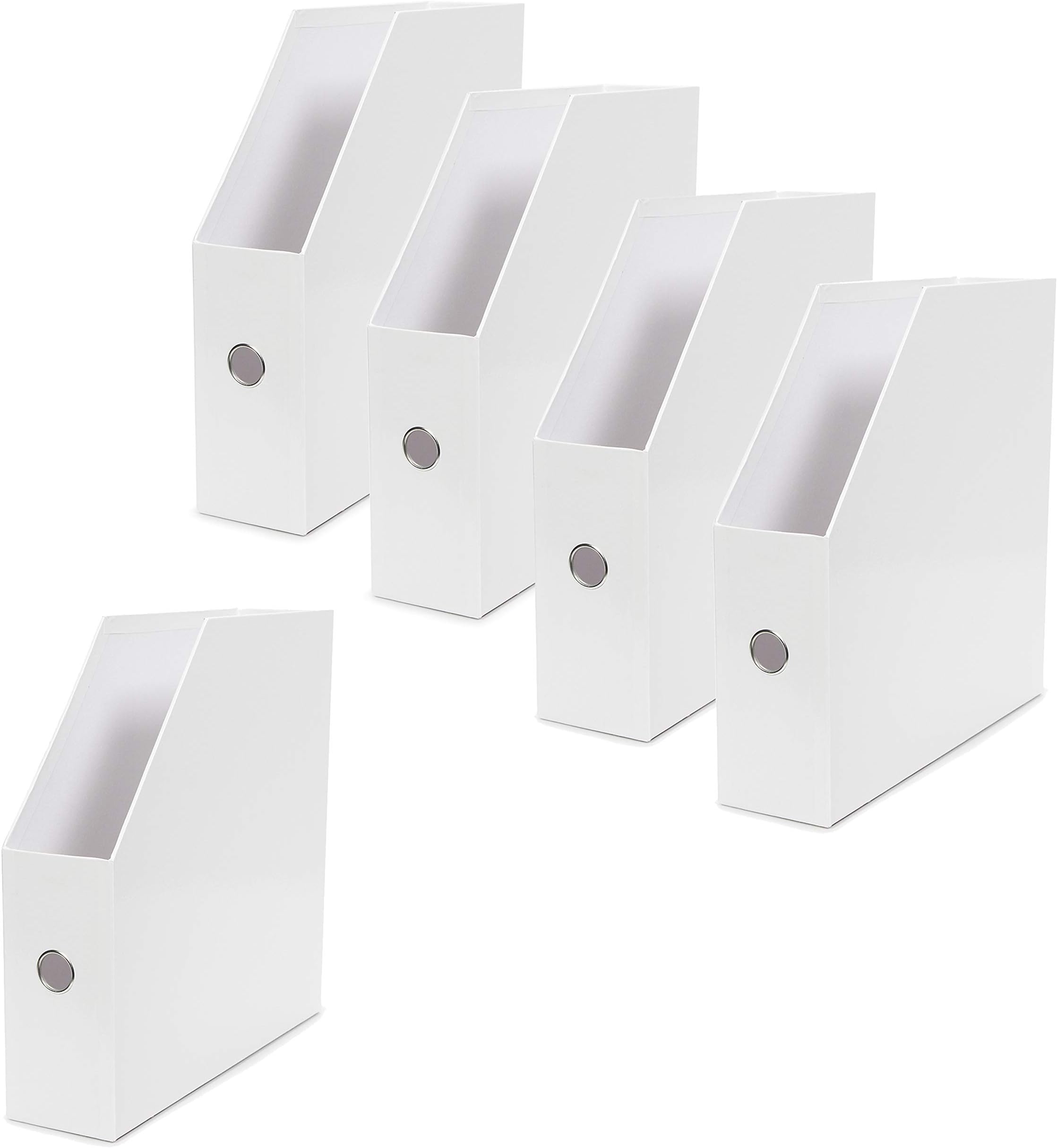 Darice Vertical Paper Storage: White, 12" x 12" Paper Holders, Pack of 5