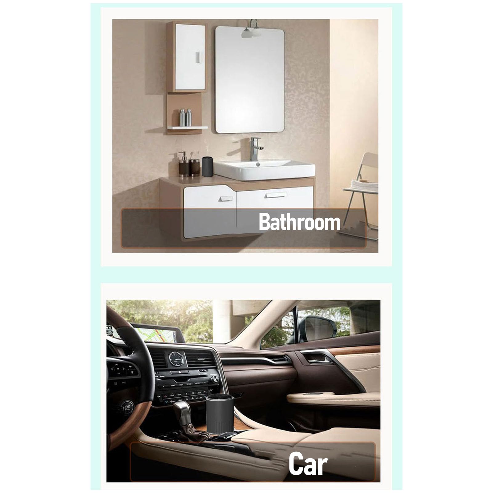Chrees Duftmaschinen Wasserfreies ätherisches Öl Diffusor mit 7 Farben Licht, Kompaktes Design für Auto, Schlafzimmer, Wohnzimmer, Büro