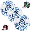 Sgizoku Mop Replacment Head Compatible with Viledar H2PrO Spin Mop Refills - 3 Pack Blue Microfiber Mop Head for RinseClean 2 Tank System