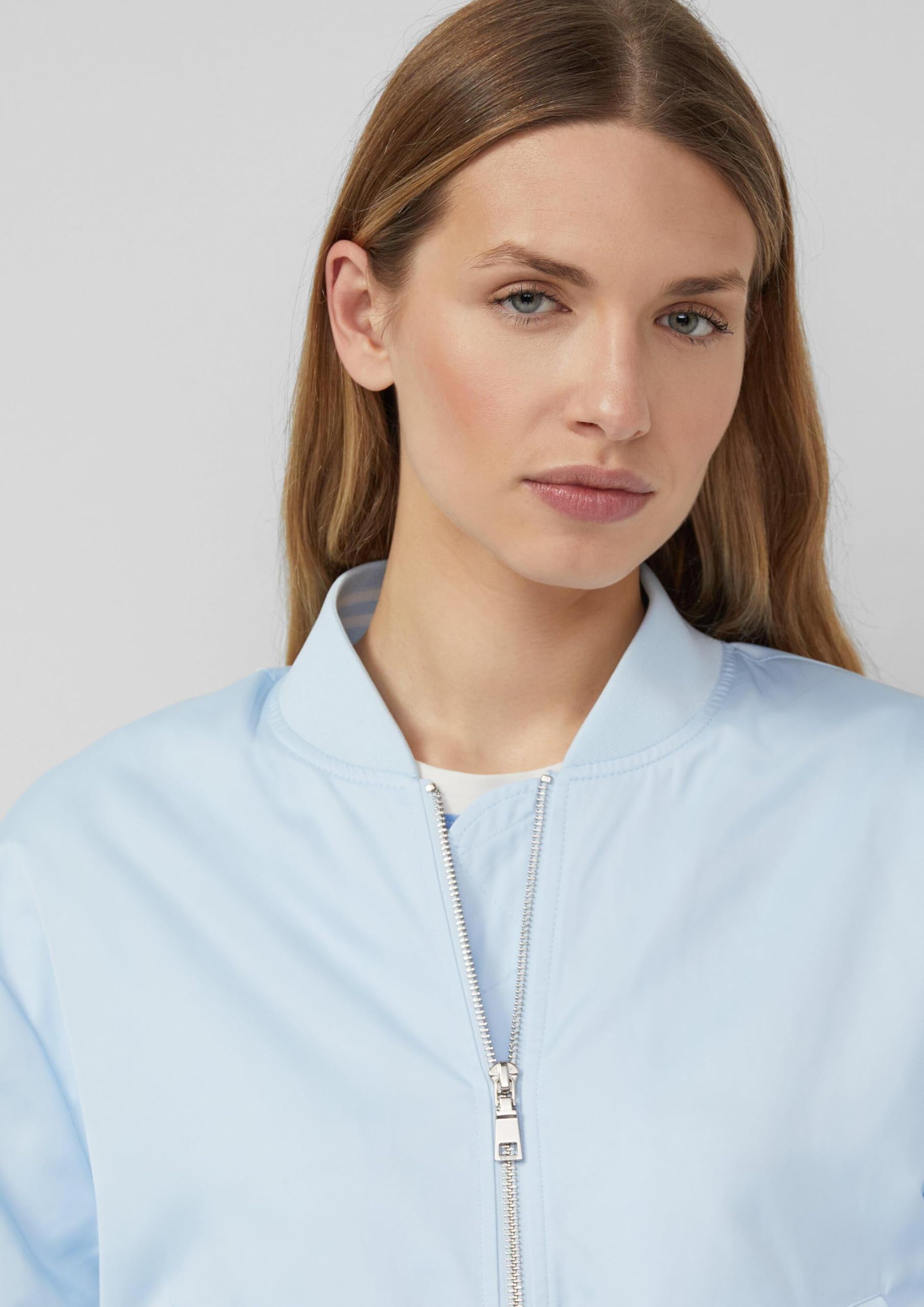 s.Oliver Satin-Blouson mit Bomberkragen