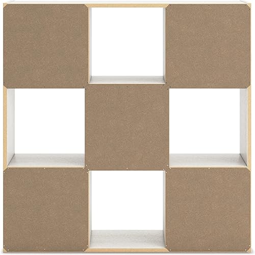 Miniatura 280 de Signature Design by Ashley Paxberry Coastal - Organizador de almacenamiento o librero moderno de 6 cubos, color blanqueado, diseño costero