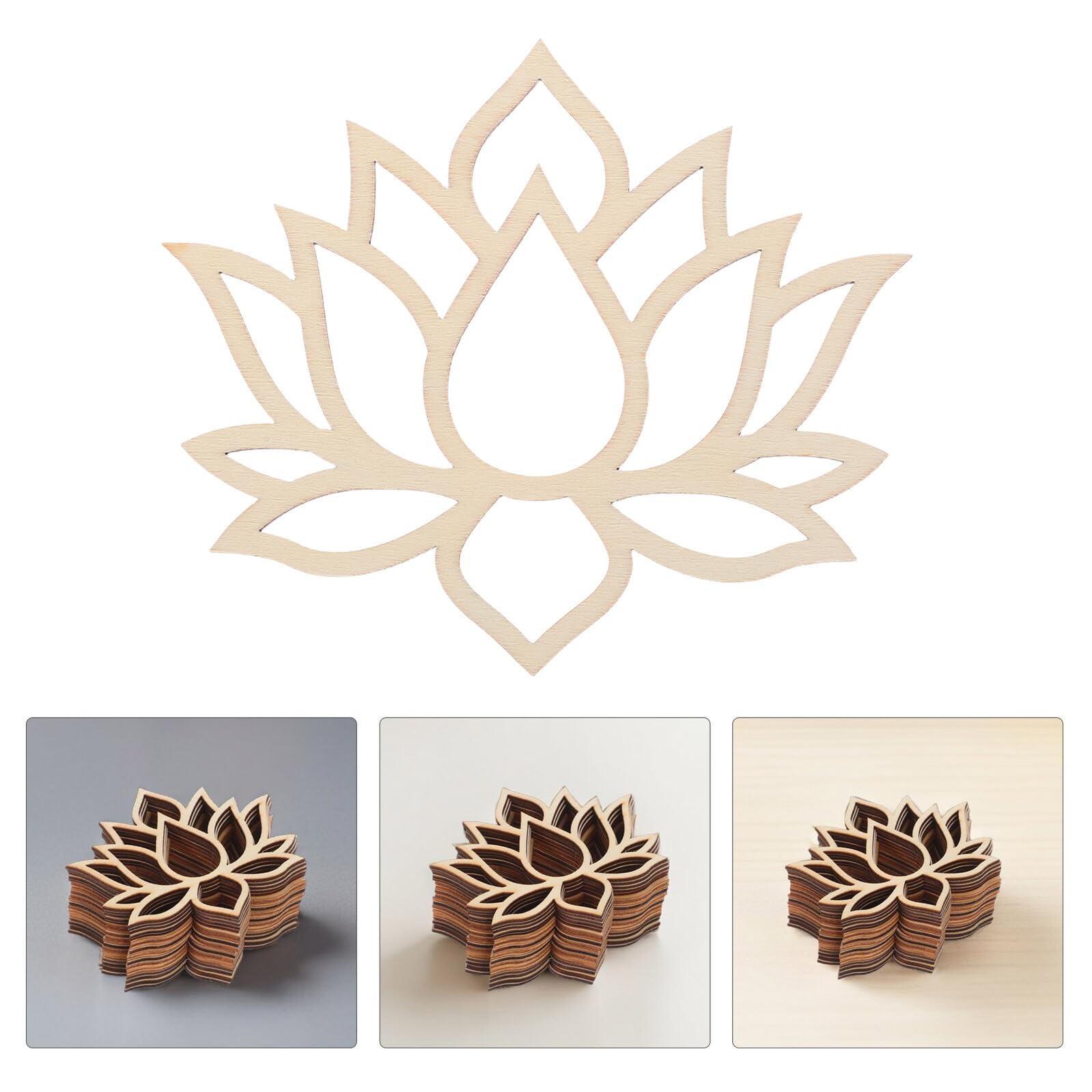 STOBAZA 90 Piezas Aros Macramé de Madera para Manualidades DIY Marcos para Coronas de Pared Decoración para Bodas y Hogar