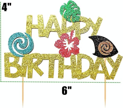 Miniatura 6 de JeVenis Pancarta de cumpleaños de Hawaii, decoración de fiesta de cumpleaños hawaiano para fiesta de verano de Luau tropical