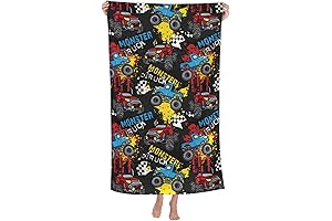 Monster Truck Beach Towels for Boys: Dry, Sand-Free