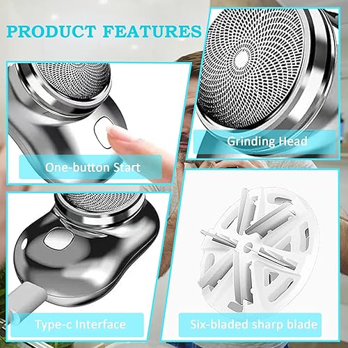 Miniatura 5 de Mini Shave Portable Electric Shaver Upgrade Electric Razor with LCD Screen Powerful Storm Shaver for Men Pocket Size USB Rechargeable Shaver Easy