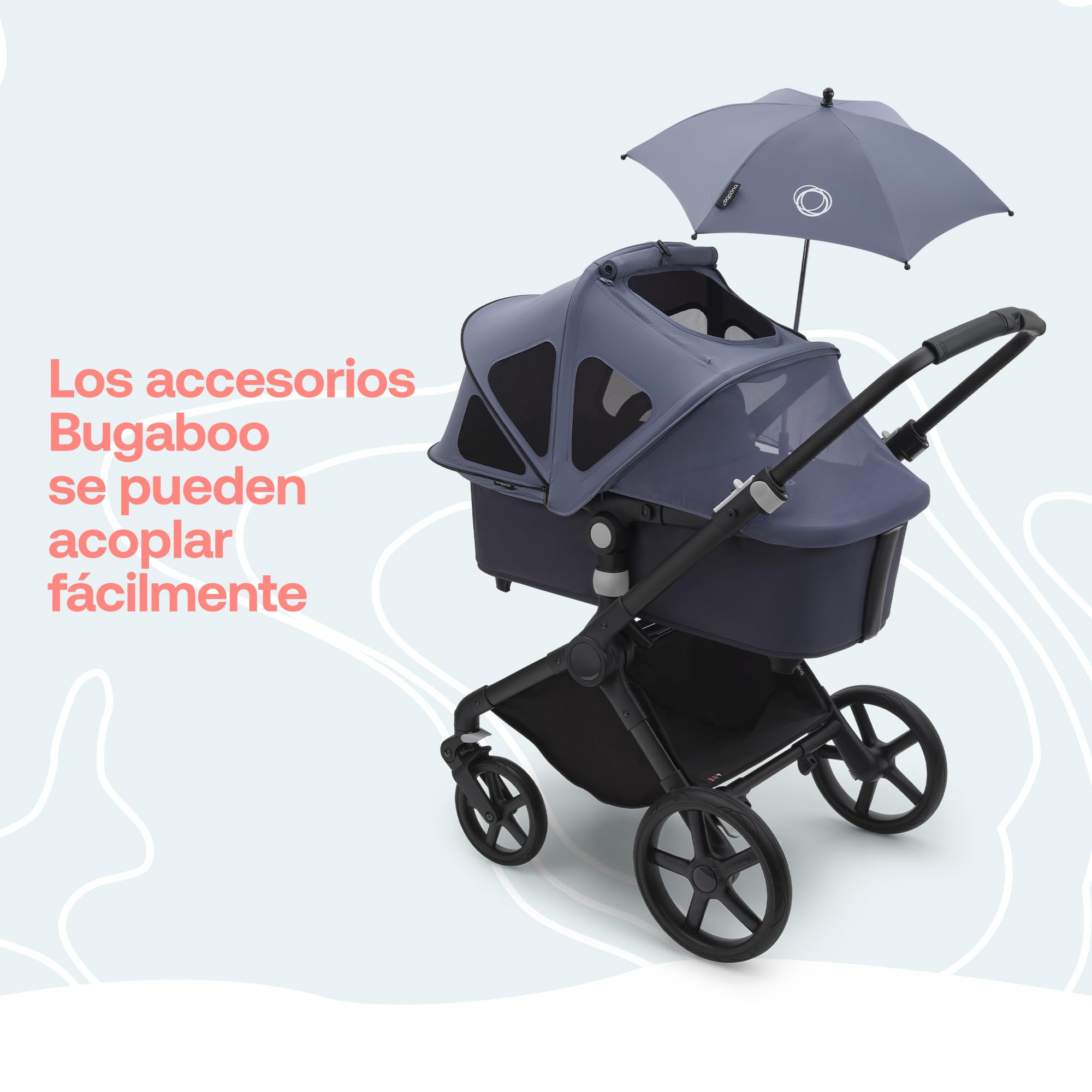 Bugaboo Fox Cub - Carrito Todoterreno, con Capazo y Silla de Paseo Fuerte y Ligera, Diseño Duradero con Capota para el Sol Extra Grande, se Pliega en una Sola Pieza Portable, Beige