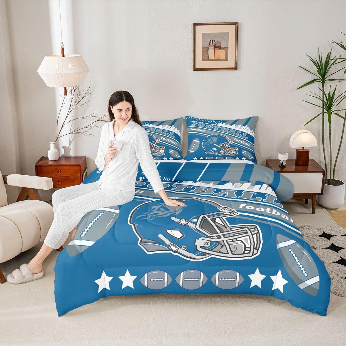 Feelyou Football Bedding Set Full Size Boys Girls image 5