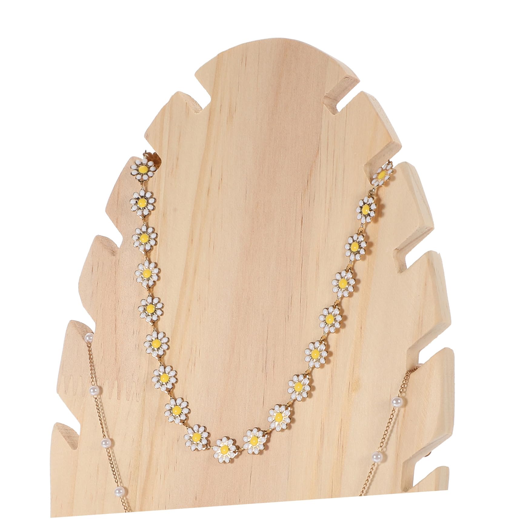 2 Stück Teiliges Schmuckständer Natürlichem Holz Schlitzen Eleganter Halskettenhalter zur Stilvollen Schmuckaufbewahrung und Ansprechenden Präsentation
