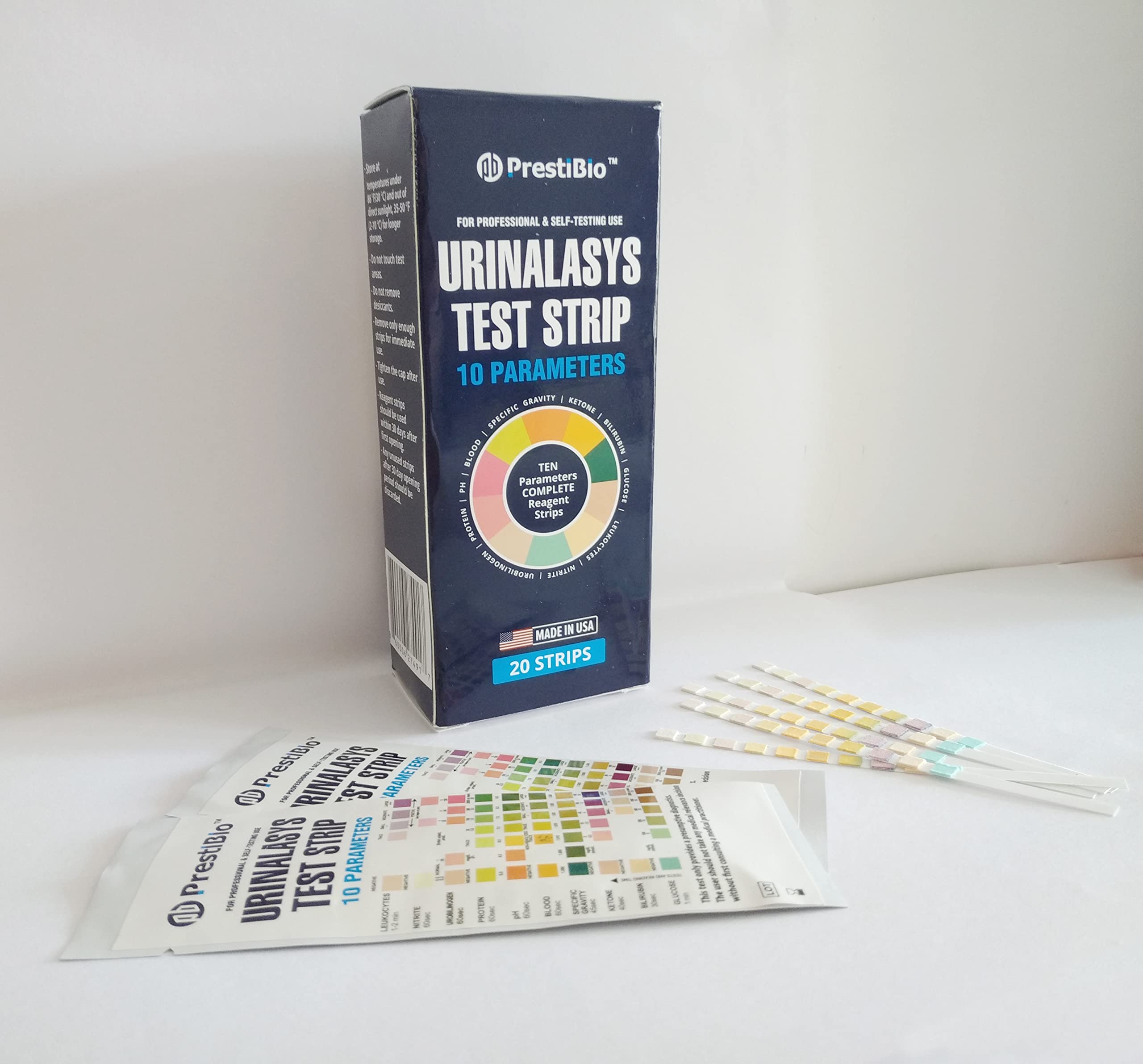 Multi Diagnostic Test Strip 20 Individually Foil Pouched Test Strips