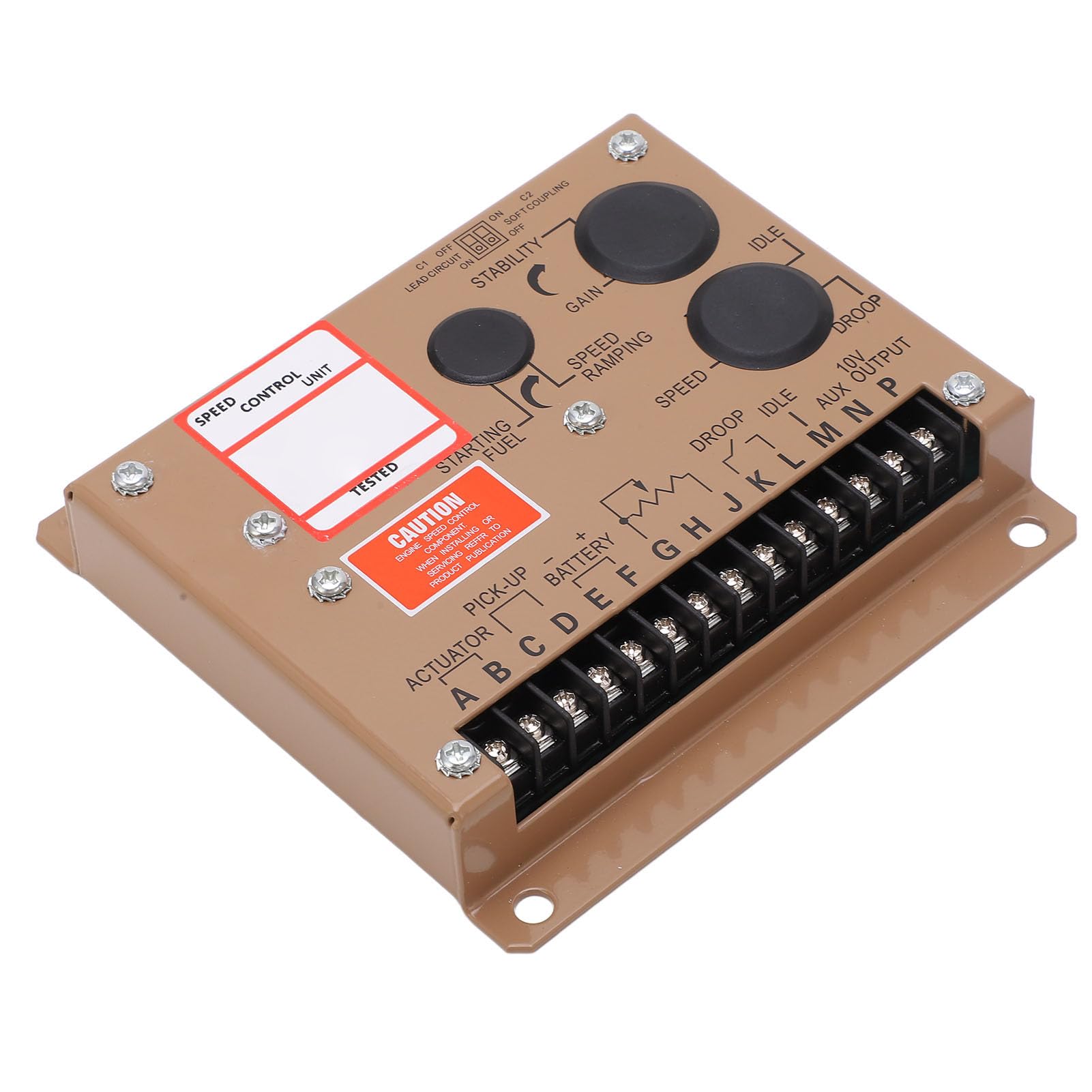 Cryfokt Elektronischer Motordrehzahlregler DC 12 V 24 V PWM-Motordrehzahlregler Stufenlose Variable Drehzahlregelung Aluminiumlegierung mit Geschlossenem Regelkreis für Motorgenerator mit Schutz