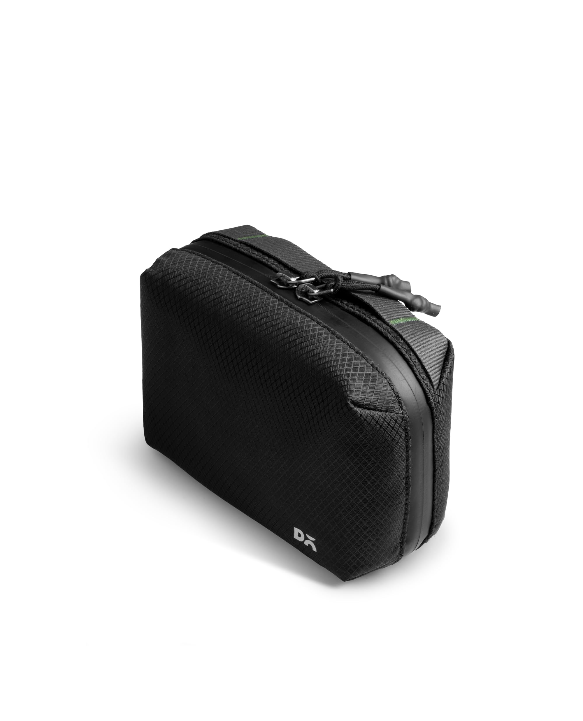 DailyObjects Black Ripstop Vault Tech Organiser | Travel Digital Accessories Storage Bag | Portable Gadget Organizer Case | Regular Zippered Tech Kit Organizer Pouch for Memory Cards - Small 4