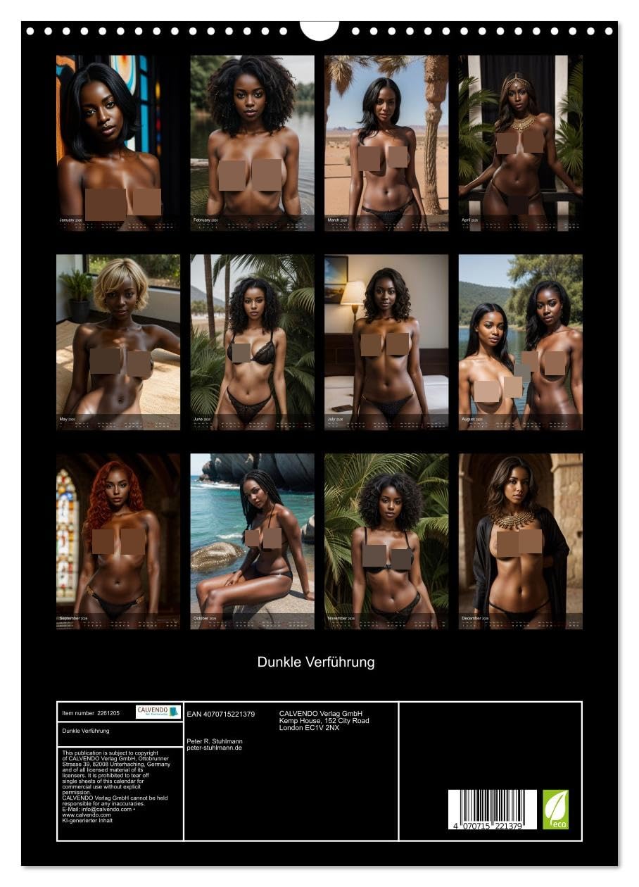 Dark seduction UK-Version (Wall Calendar 2026 DIN A3 Portrait), CALVENDO 12 Month Wall Calendar โ image 1