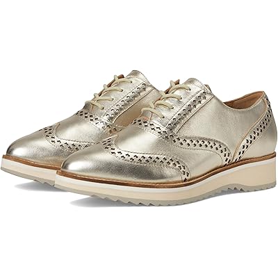 Johnston & Murphy Ulyssa Wingtip gold metallic