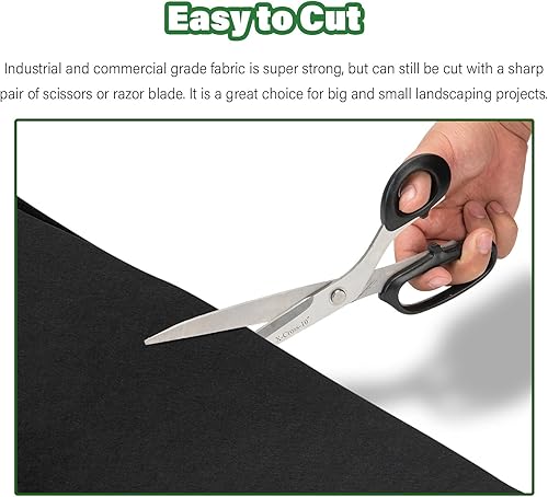 Miniatura 5 de 7oz Non-Woven Geotextile Fabric for French Drain-Durable PP Landscape Weed Barrier, 3ft6.5ft Wide(1.5mx30m4.9ftx98.4ft WxL)