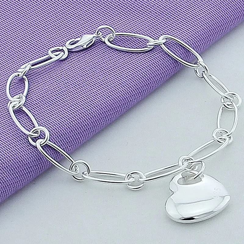 Bracelet 925 Bracelet Cardiaque femme, le cadeau romantique idéal pour exprimer un amour sincère