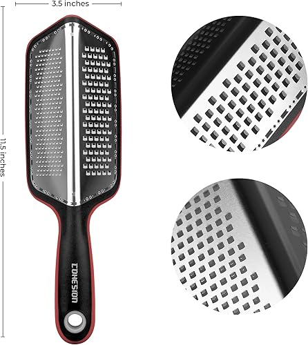 Miniatura 7 de Cohesion Zester Grater for Kitchen with Double-sided - Kitchen Lemon Zester Tool for Cheese, Citrus, Garlic, Ginger, Nutmeg, Chocolate, Fruits,