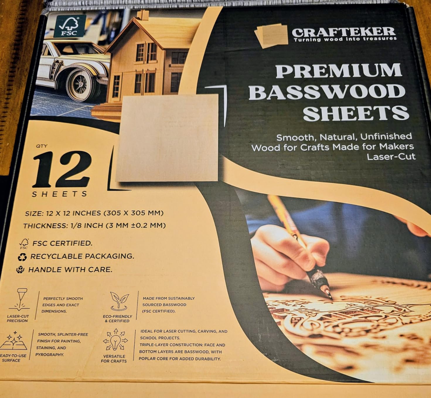 Crafteker 3mm laser plywood — TechBob review