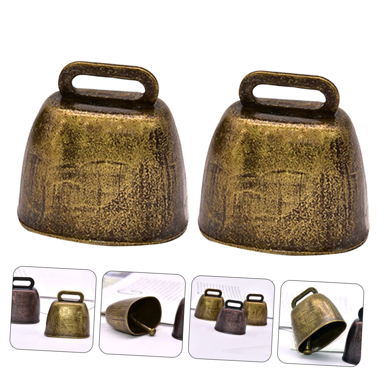 BESPORTBLE 6pcs Bells Wrist Strap Mini Gold Bells for Livestock Anti-Lost Pendant