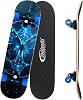 Nattork Skateboards 31 Inch Butterfly Complete Skateboard Wood 9 Layer Canadian Maple Trick Skate Boards for Boys Girls Youth Teens Beginner