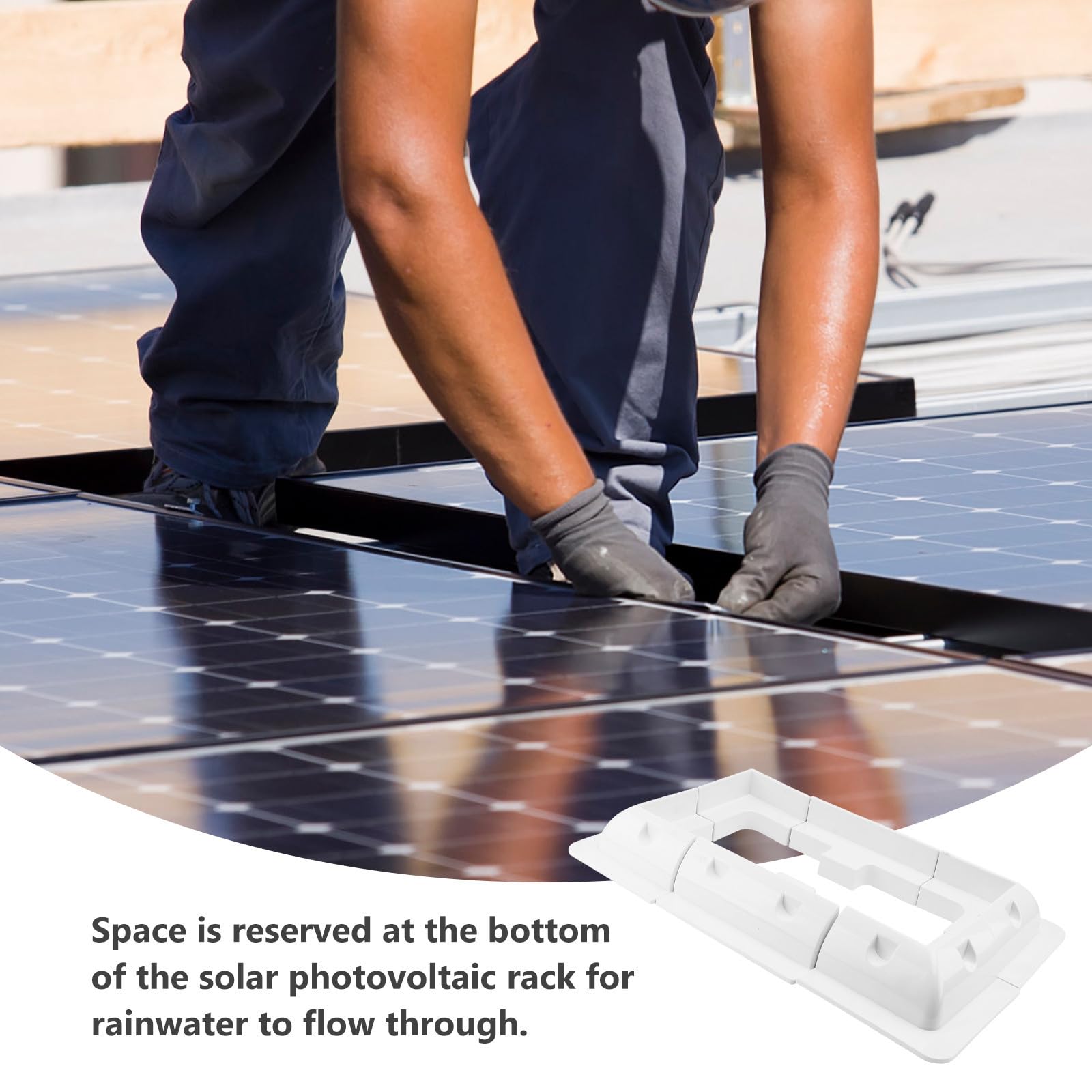 Solarmodul Halterung ABS Weiß für Dach und Garage