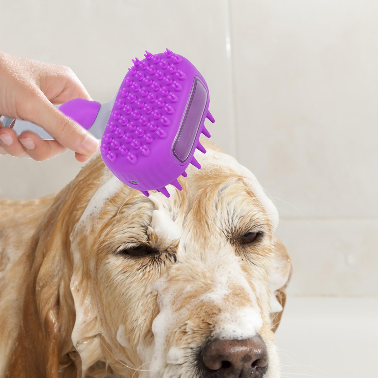 Cepillo Alisador De Vapor Para Gatos Cepillo De Vapor Para Mascotas | Doble Cara Antienredos Peine Masajeador Limpieza Profunda Para Razas Medianas Pelo Corto Y Largo Cachorros Y
