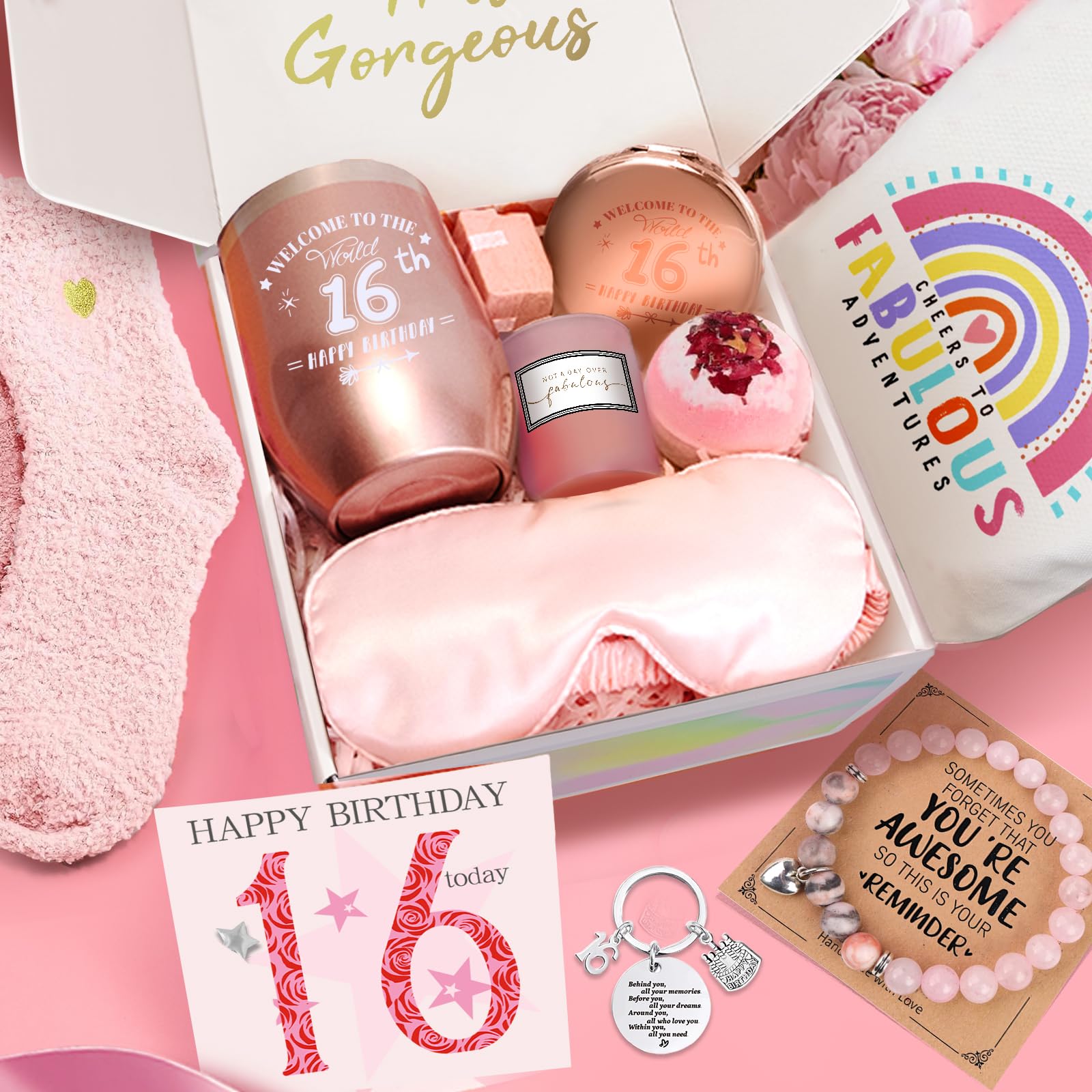Cadeau d'anniversaire 16 ans pour filles, panier cadeau unique pour elle, meilleure amie, sœur, fille, nièce, petite-fille née en 2010