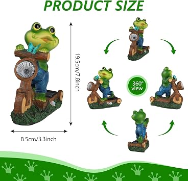 Cuteefun Solar figures for outdoor garden garden decoration frog on