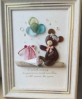 Amazon.co.jp: シーグラスアート 「今日はわたしのお誕生日