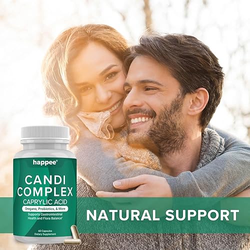 Miniatura 7 de Suplemento complejo Candida  Candida Cleanse para apoyo al crecimiento excesivo  Ácido caprílico, orégano y probióticos para el equilibrio de
