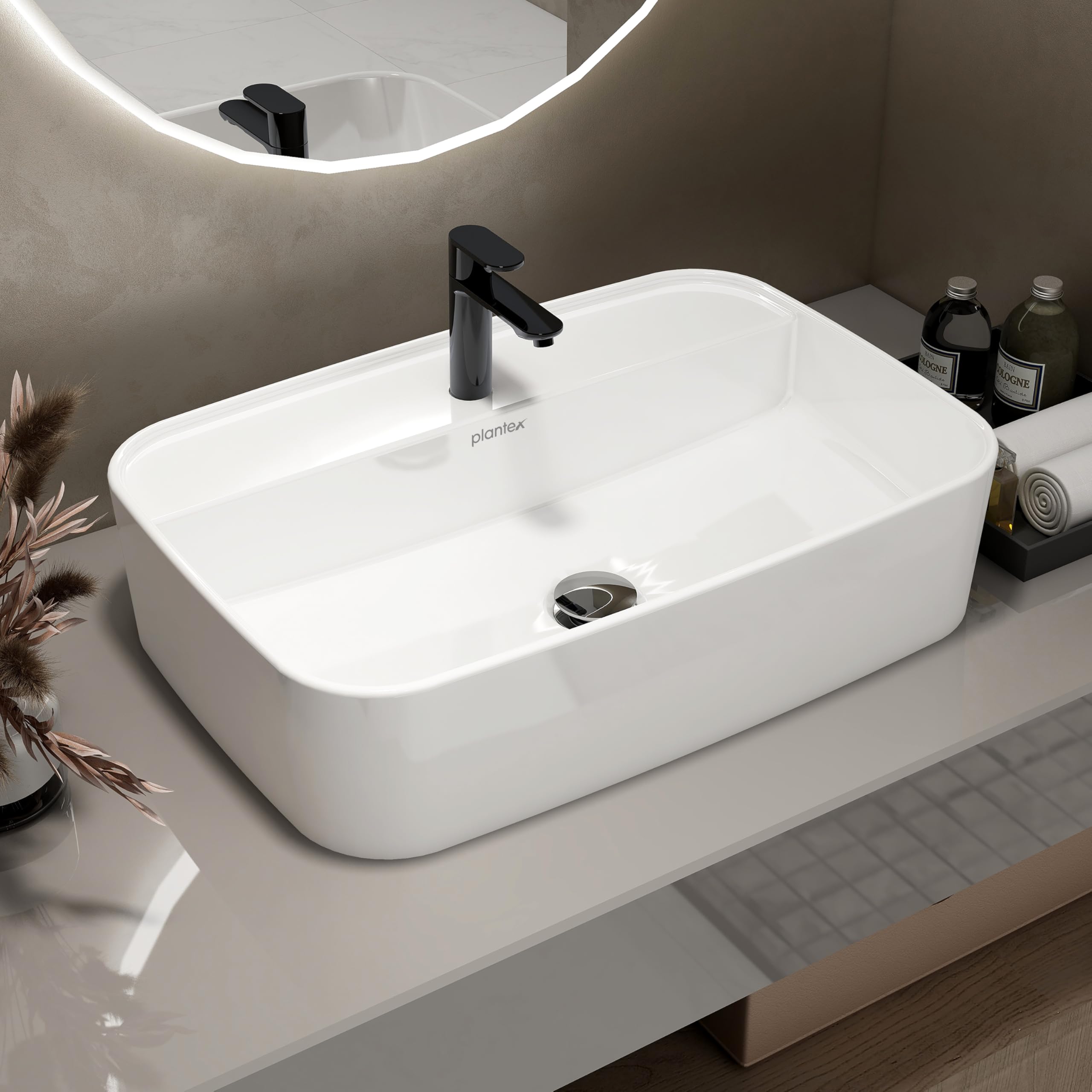 Plantex Ceramic Washbasin/Tabletop Wash Basin/Wash Basin for Bathroom/Home/Office/Hotels (White - 24 x 15.5 x 6 Inch) (B0DC3VMRTG) Amazon Price History, Amazon Price Tracker