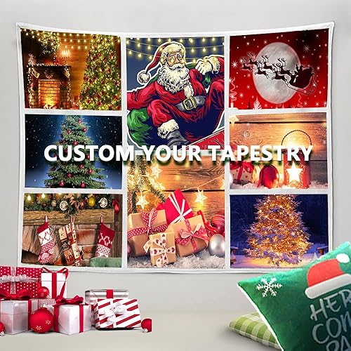 Miniatura 3 de MVCTONGK Imágenes de tapiz personalizables, personaliza tu propio collage de fotos, tapiz de dormitorio, manta de fondo para colgar en la pared,