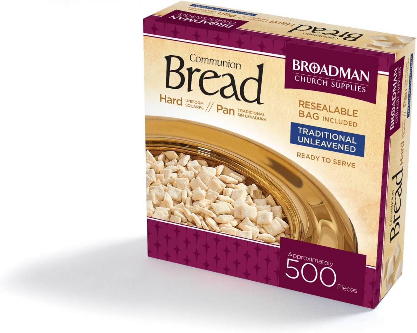Communion Bread—Hard Uniform Squares (500 Pieces)