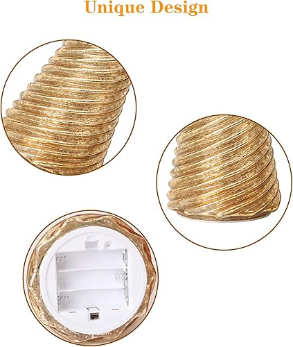 Miniatura 4 de Luces solares para exteriores del árbol de Navidad, luces de vidrio agrietado para jardín, exterior, decoraciones LED decorativas de Navidad para