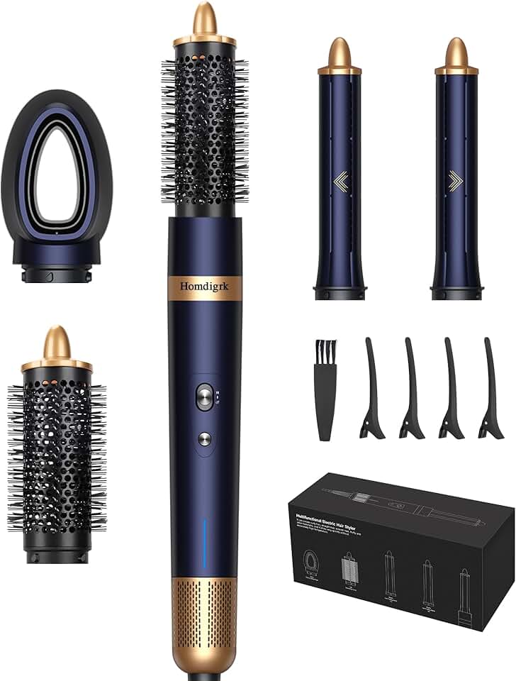 4-in-1 Airstyler, Hairstyler with Auto-Wrap Curling Iron and
