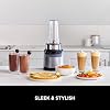 Ninja Blender with Auto-iQ, Blend in Cup, One Touch Controls, Make Smoothies, Milkshakes & Frozen Treats, Dishwasher Safe Parts, Stainless Steel Blades, 1000W, 1 x 700ml Cup, Grey/Silver, BN500UK
