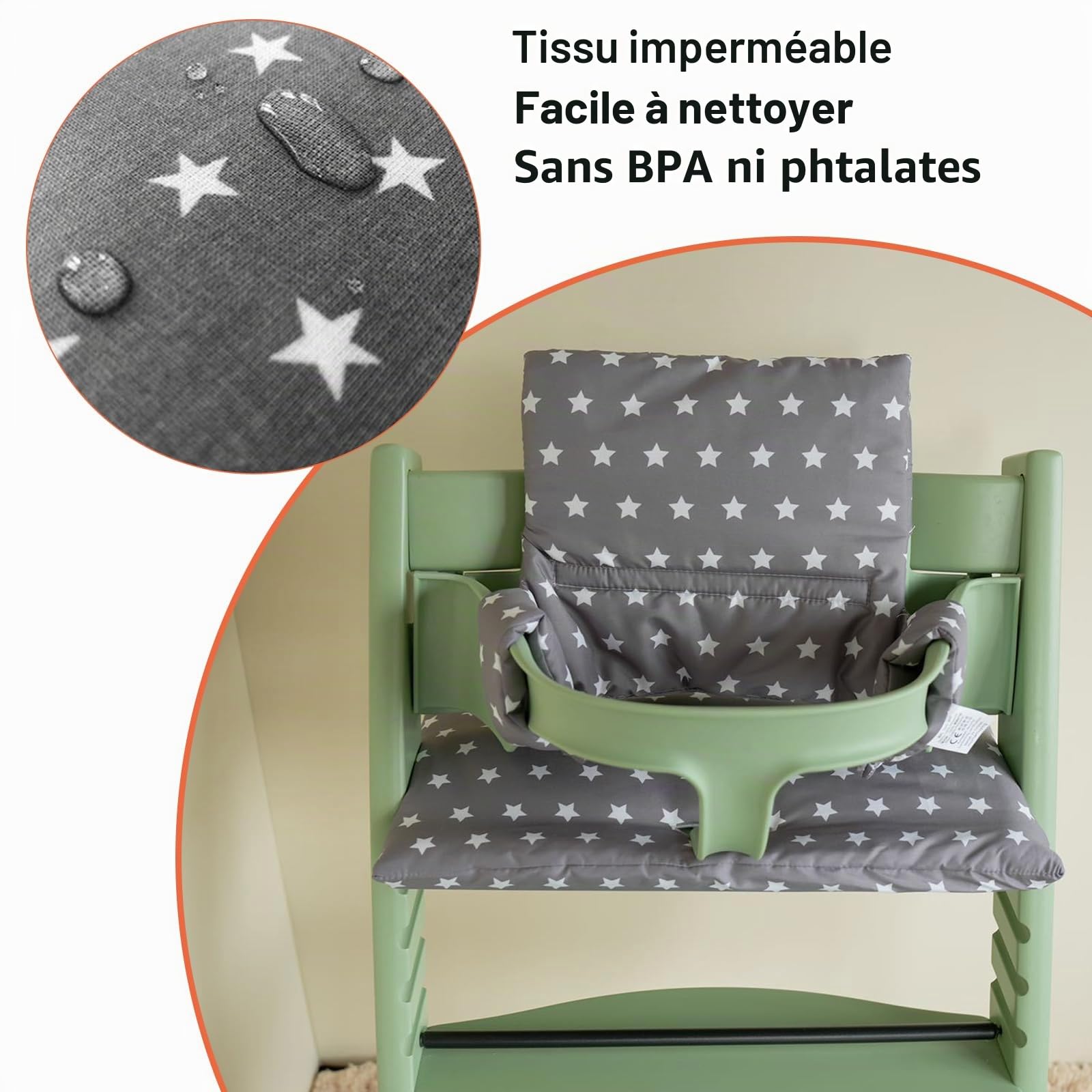 Meyagot Coussin De Chaise Haute, Coussin D'assise Pour Chaise Haute, Coussin De Siège Doux Coussins De Siège Pour Chaise Haute Coussin Pour Chaise Haute Coussins De Rechange Pour Chaise Haute